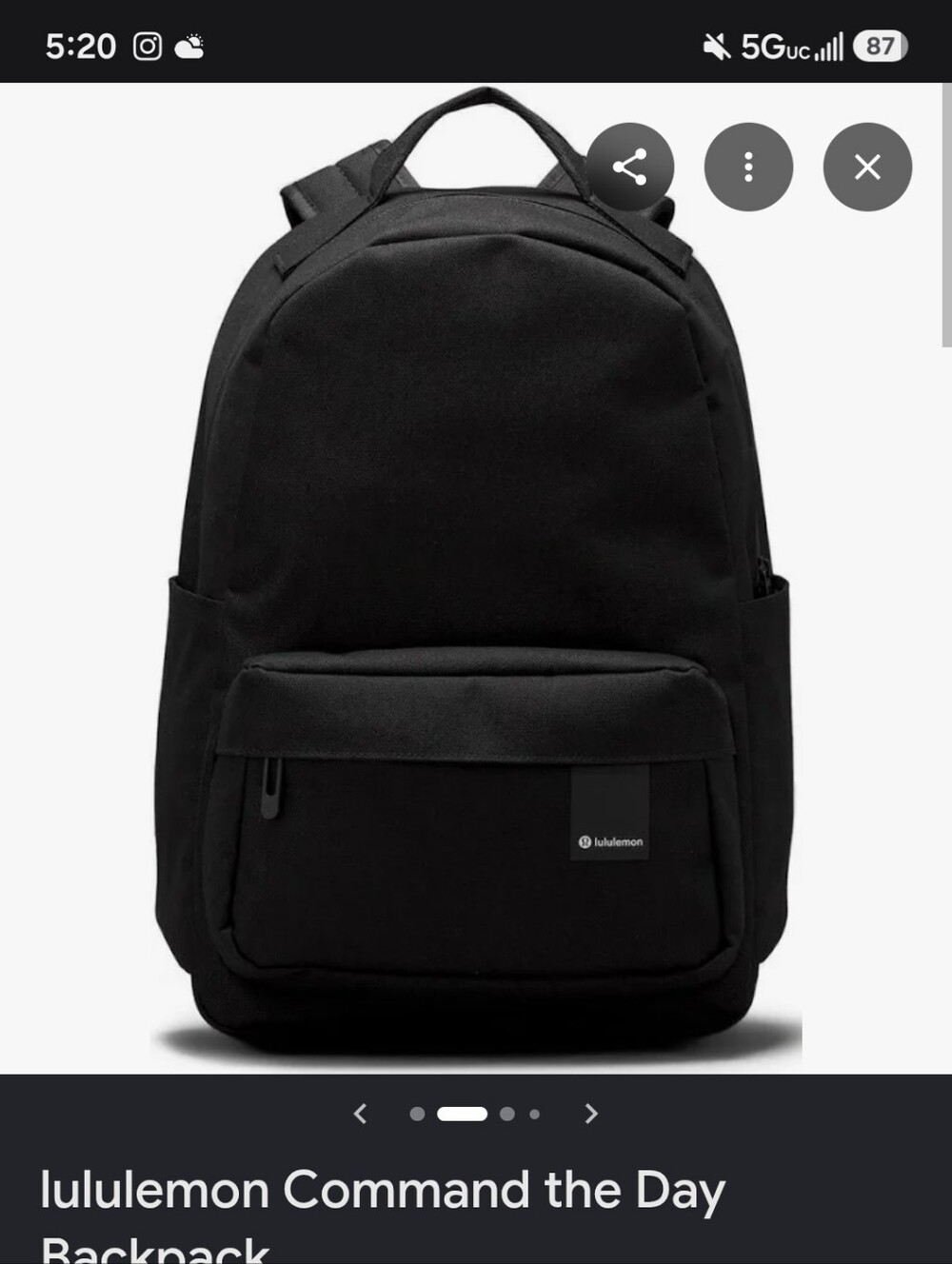 lululemon  Black Everyday  Backpack